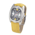 Reloj de cuero amarillo Chronotech