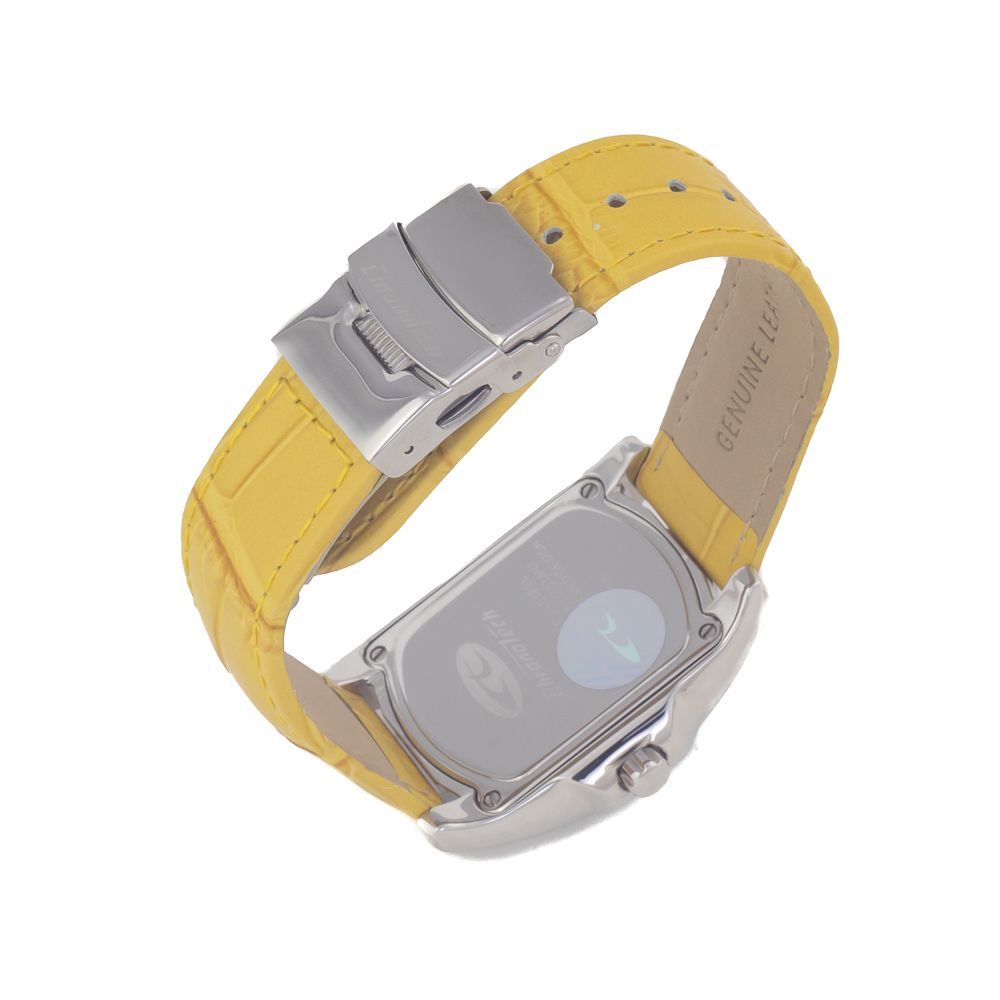 Reloj de cuero amarillo Chronotech