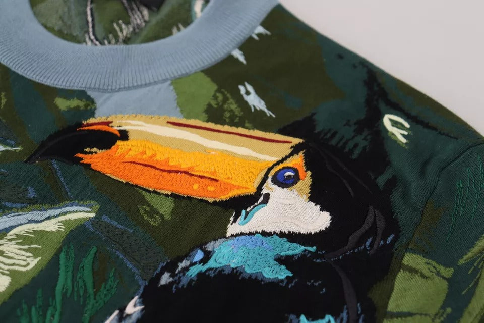 Suéter con logotipo de Dolce & Gabbana Jungle de lana y seda