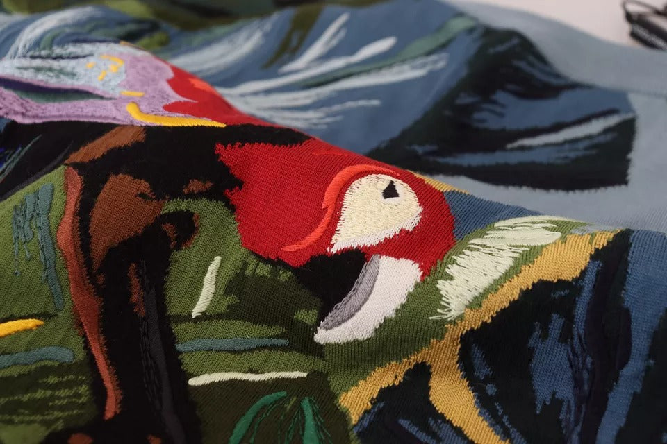 Suéter con logotipo de Dolce & Gabbana Jungle de lana y seda