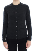 Dolce & Gabbana Elegant Gray Wool Cardigan Sweater