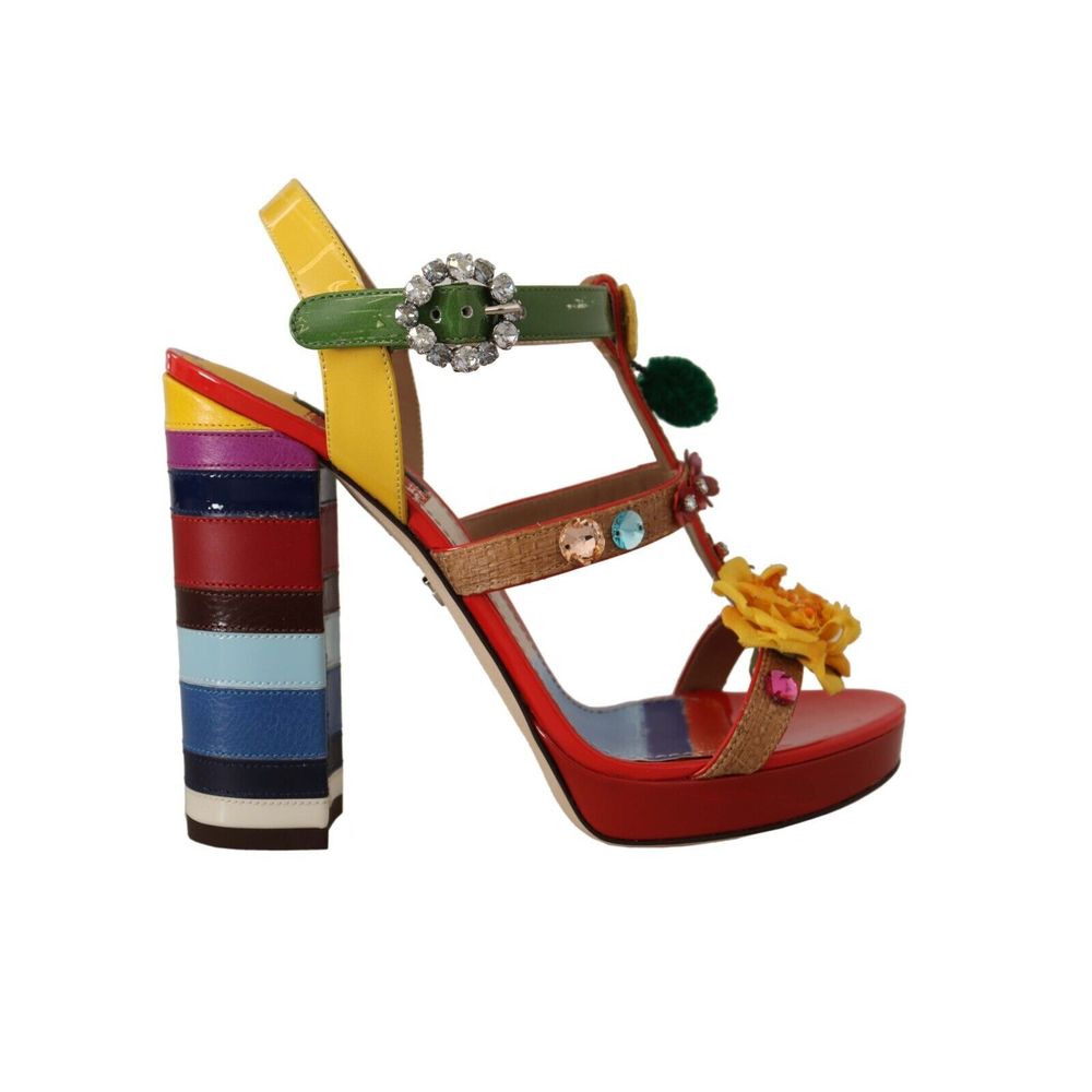 Sandalia Multicolor de Algodón Dolce & Gabbana