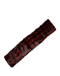 Chal/Estola de piel con rayas negras y rojas de Dolce & Gabbana