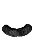 Bufanda con cuello de chal de piel negra Dolce & Gabbana