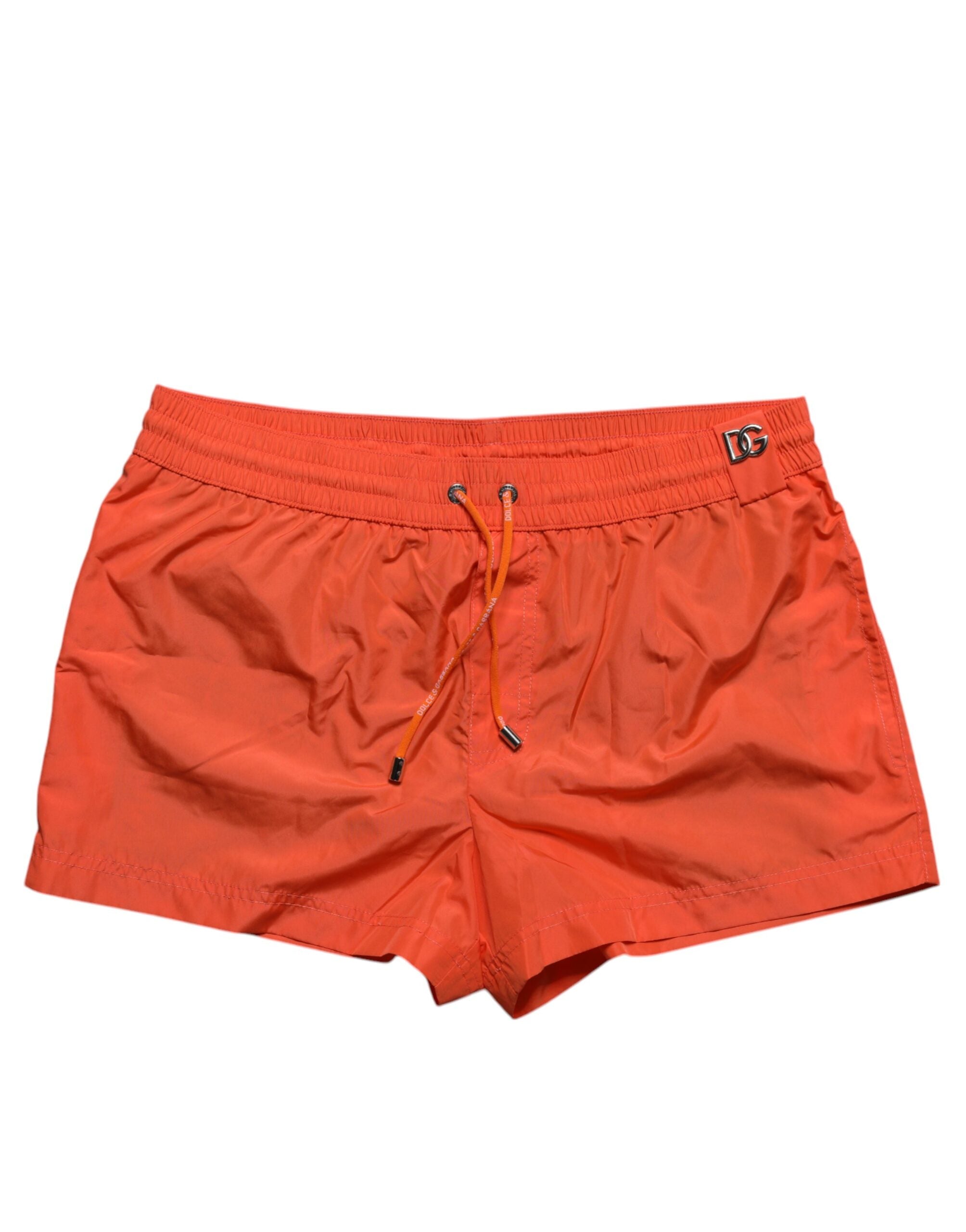 Dolce & Gabbana Orange Polyester Beachwear Shorts 2Pc Swimwear