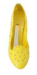 Zapatos Cenicienta de tacón Dolce & Gabbana con cristales amarillos