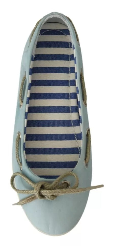 Pantofola D'Oro Minnesota Blue Stripe Flat Slip-On Shoes