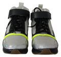 Zapatos Jil Sander Fog Gray Verde Neón con Cordones y Correa Negra