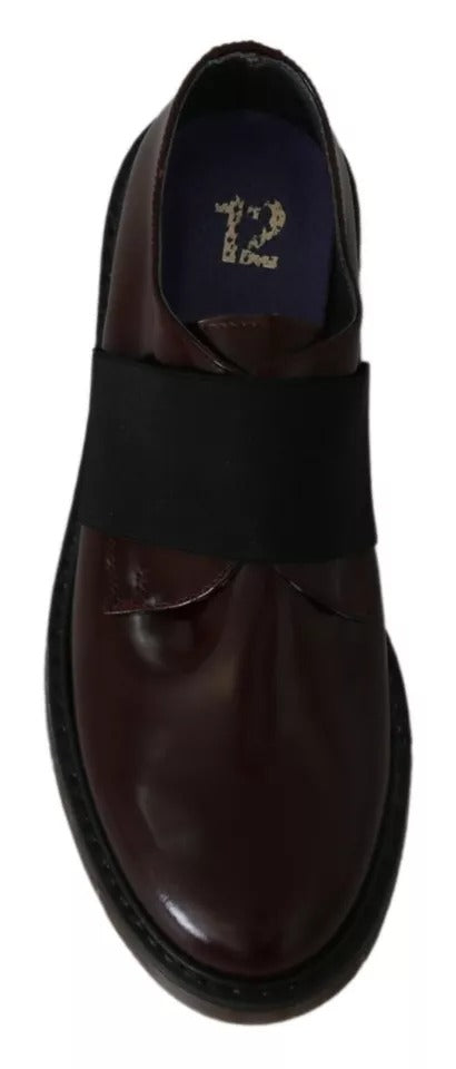 Dr. Martens Dark Brown Leather Elastic Strap Shoes