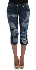 Shorts en jean à patchwork bleu chic Dolce & Gabbana