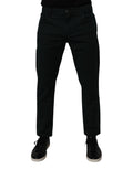 Dolce & Gabbana Dark Green Cotton Loose Skinny Men Denim Jeans