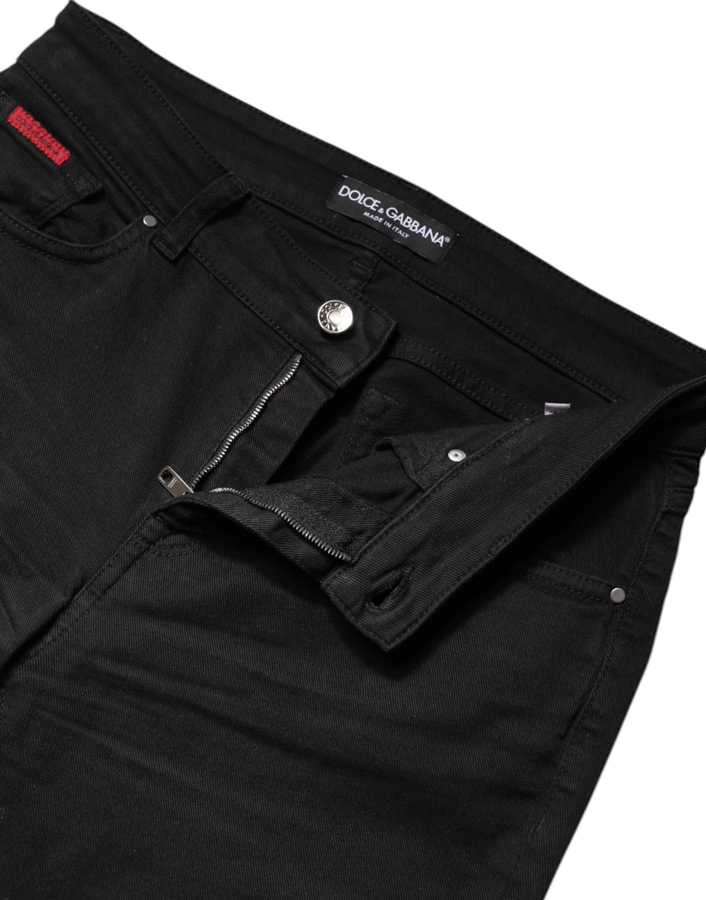 Dolce & Gabbana Black Cotton High Waist Skinny Denim Jeans