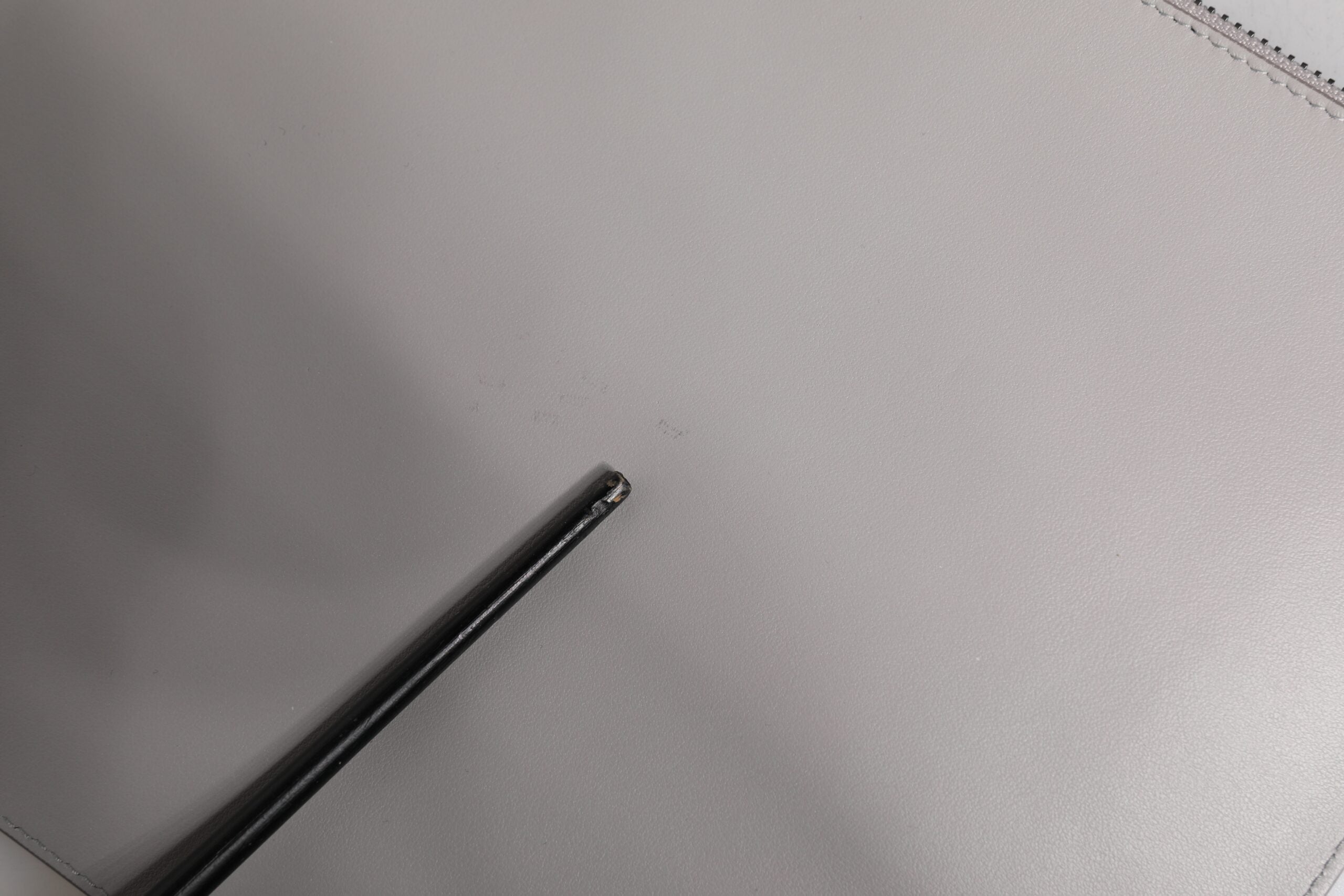 Dolce & Gabbana Gray Solid Leather DG Logo Men Clutch Zip Pouch Bag