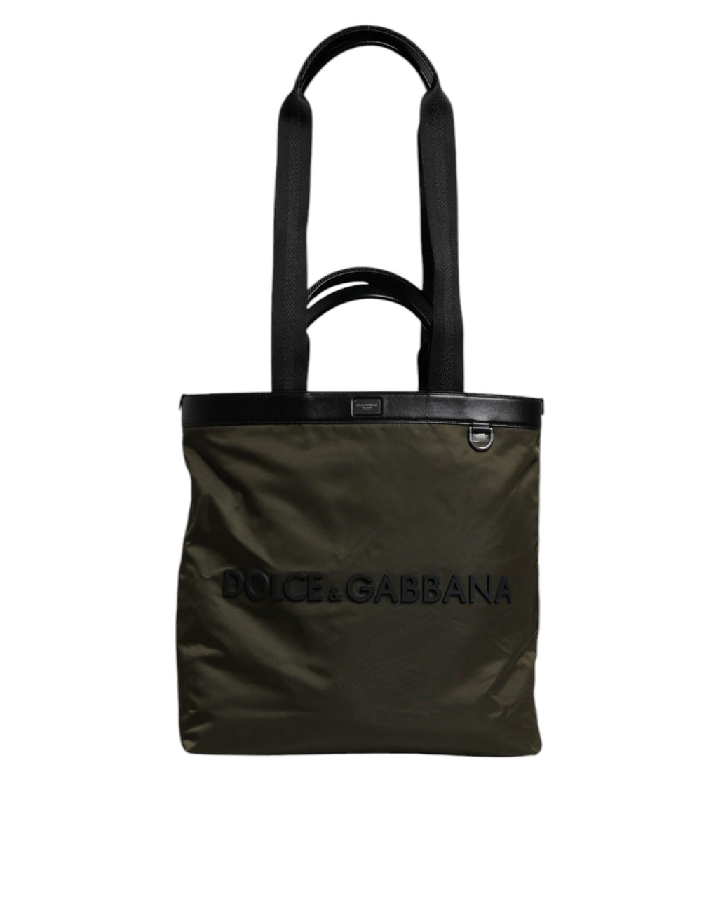 Dolce & Gabbana Military Green Nylon Shoulder Strap Tote Bag