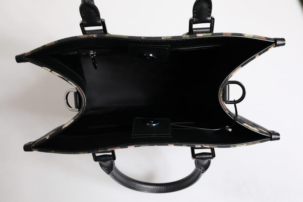 Dolce & Gabbana Multicolor Leopard Shopping Tote Shoulder Bag