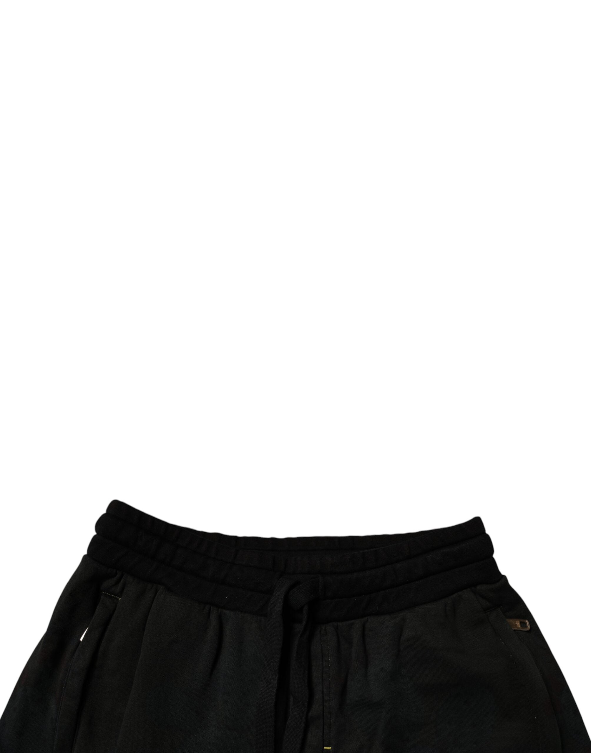 Dolce & Gabbana Pantalones cortos deportivos de algodón negros para hombre