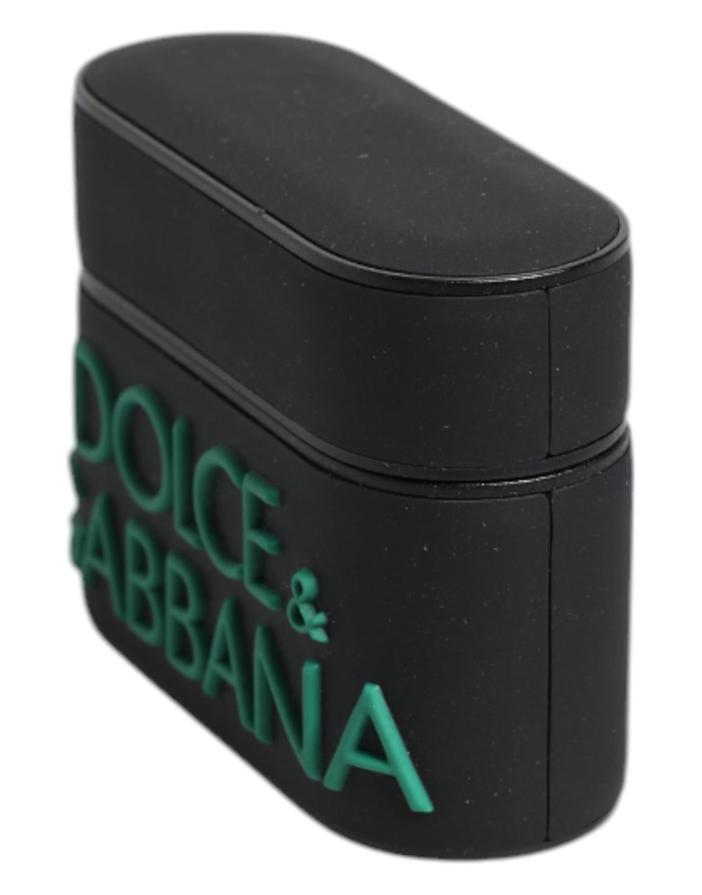 Dolce & Gabbana Black Orange Silicone Embossed Logo Airpods Case