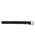 Dolce & Gabbana Black Exotic Leather Gold Tone Metal Buckle Armband
