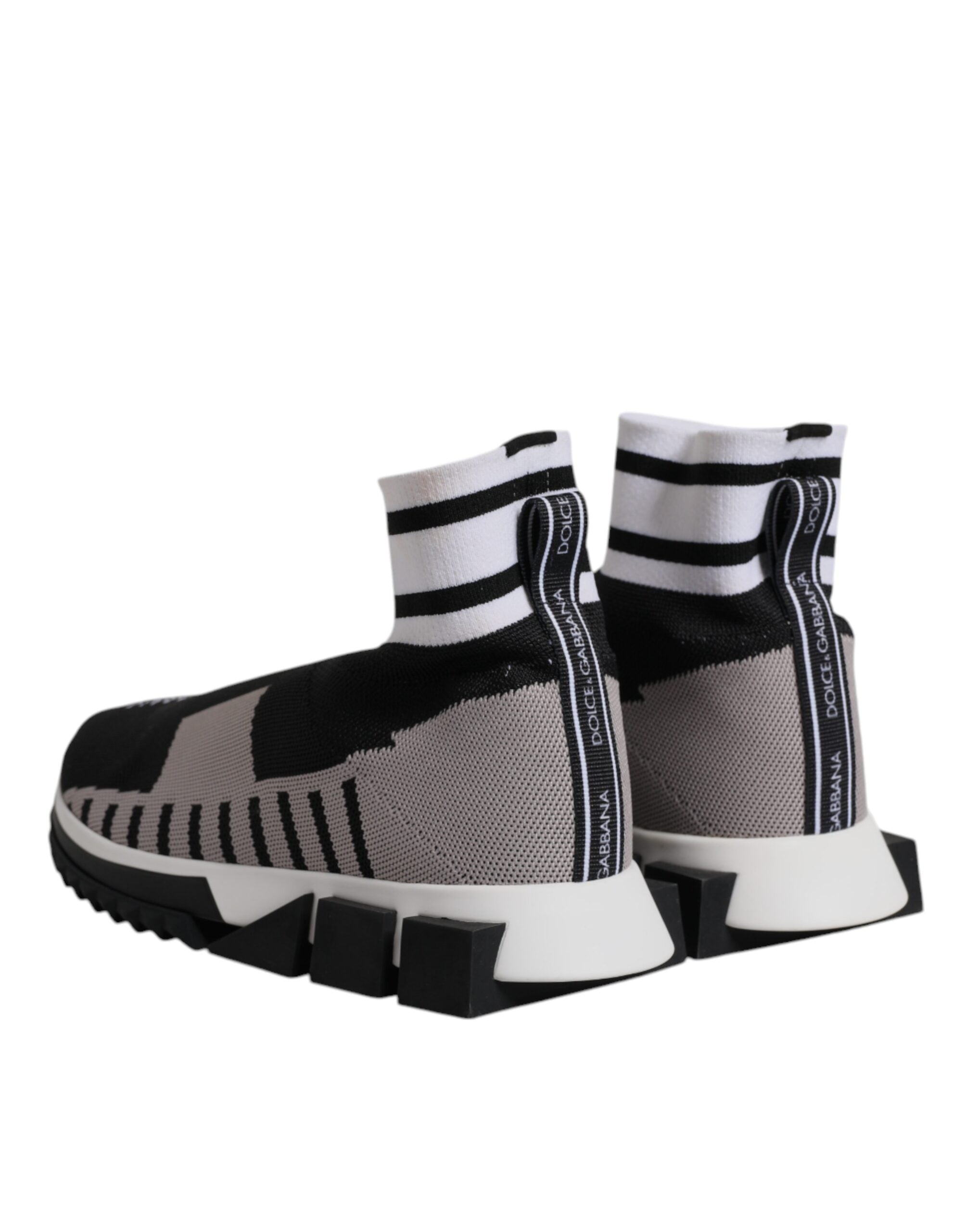 Dolce & Gabbana Black Gray Sorrento Socks Men Sneakers Shoes