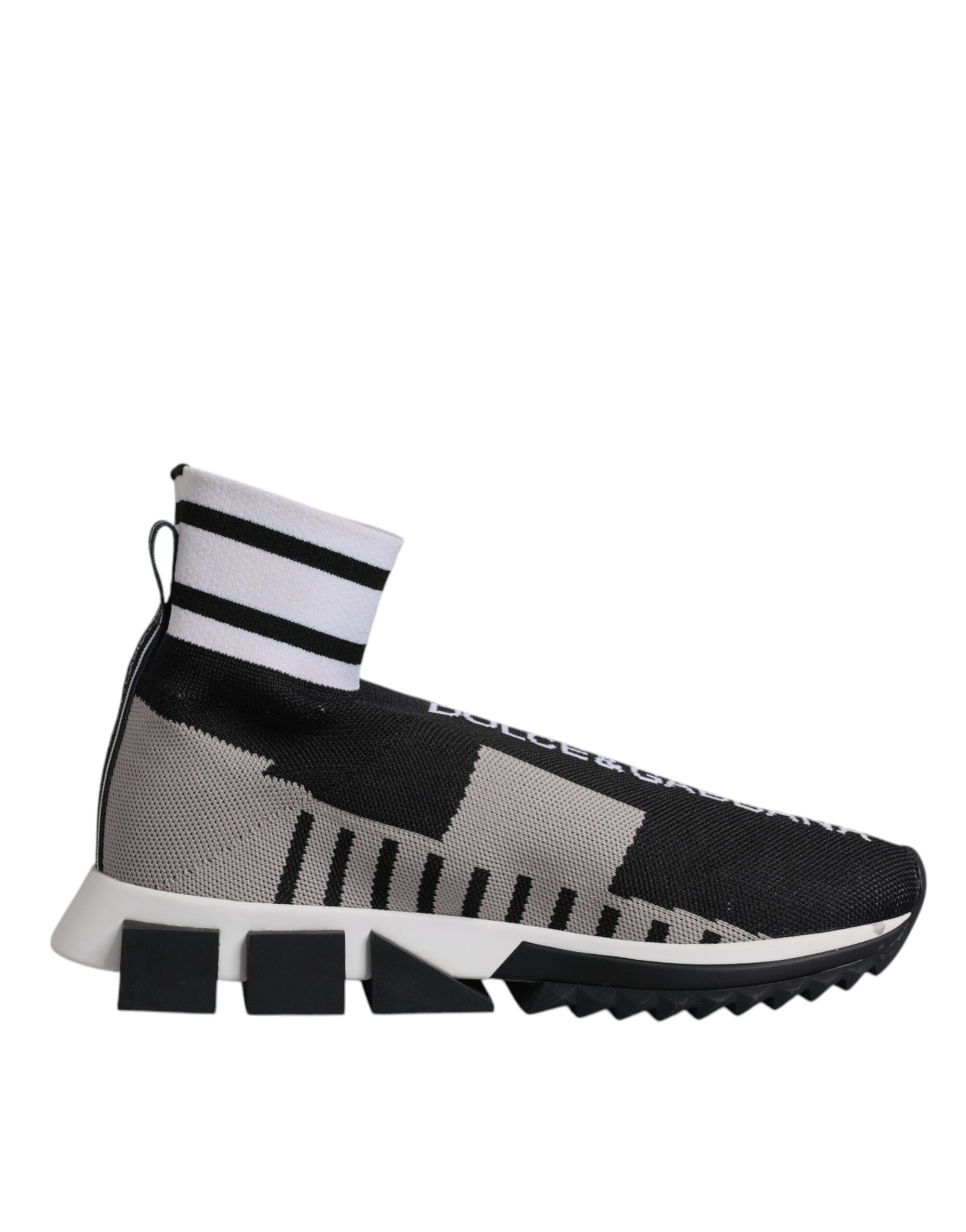 Dolce & Gabbana Black Gray Sorrento Socks Men Sneakers Shoes