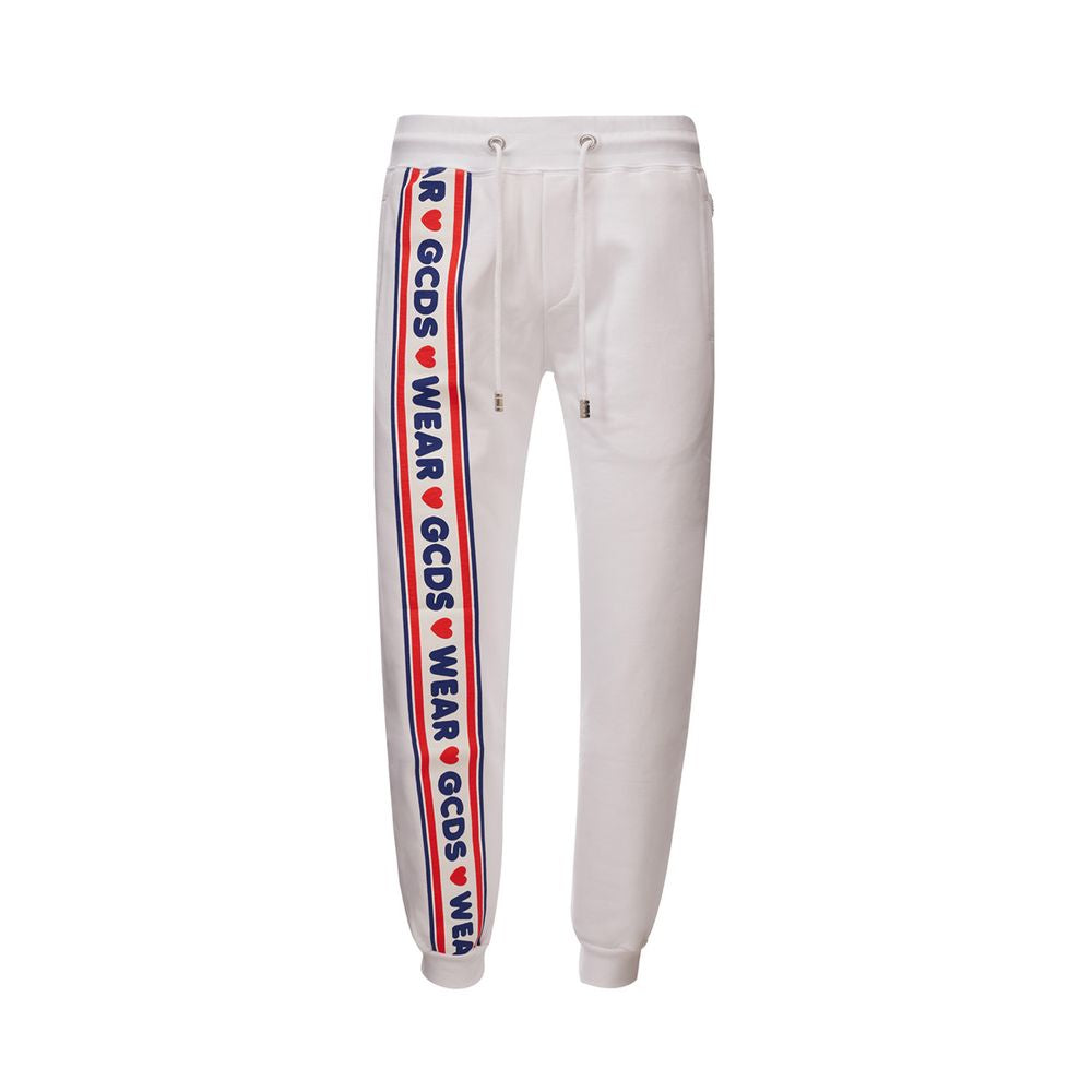 GCDS realza tu vestuario con elegantes pantalones blancos de algodón