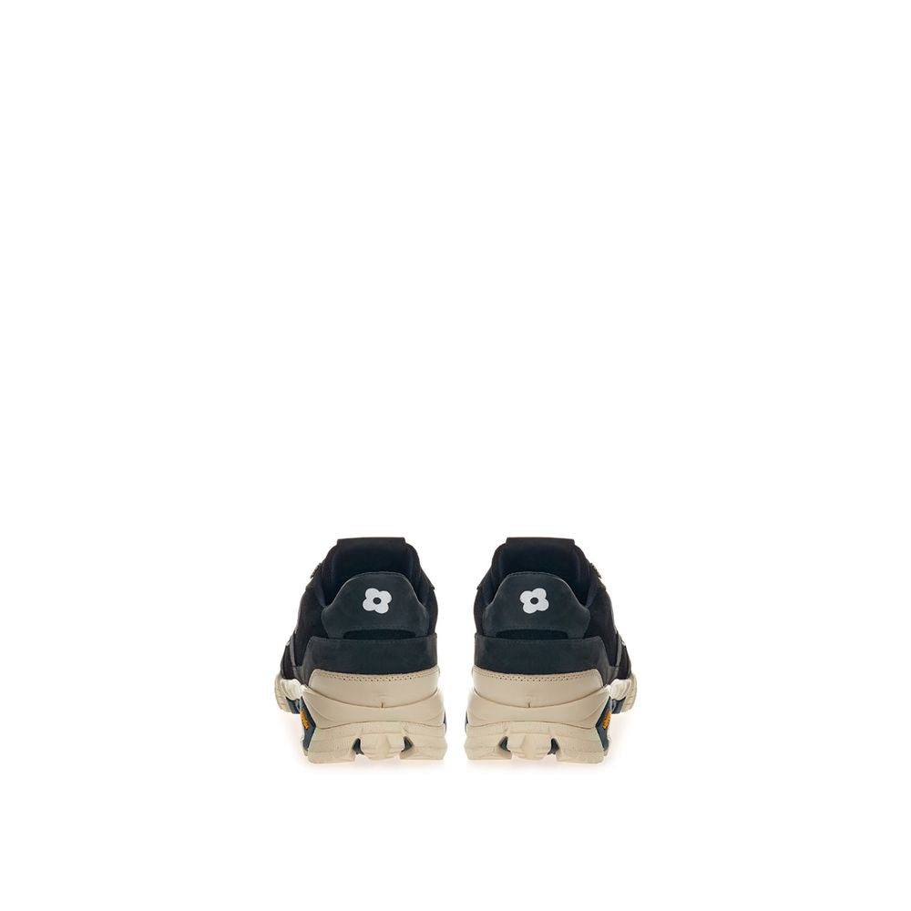 Lardini Black Suede Leather Sneaker