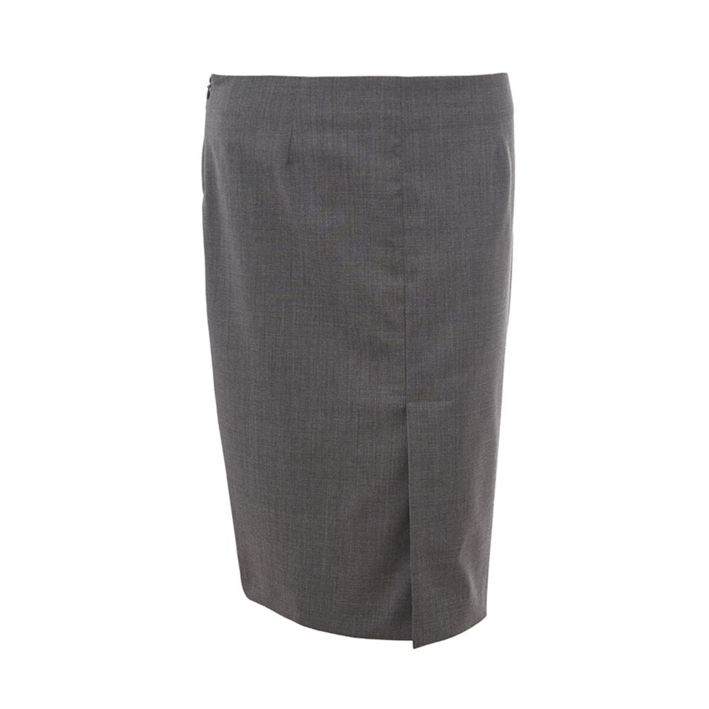 Falda lápiz de lana Lardini gris chic