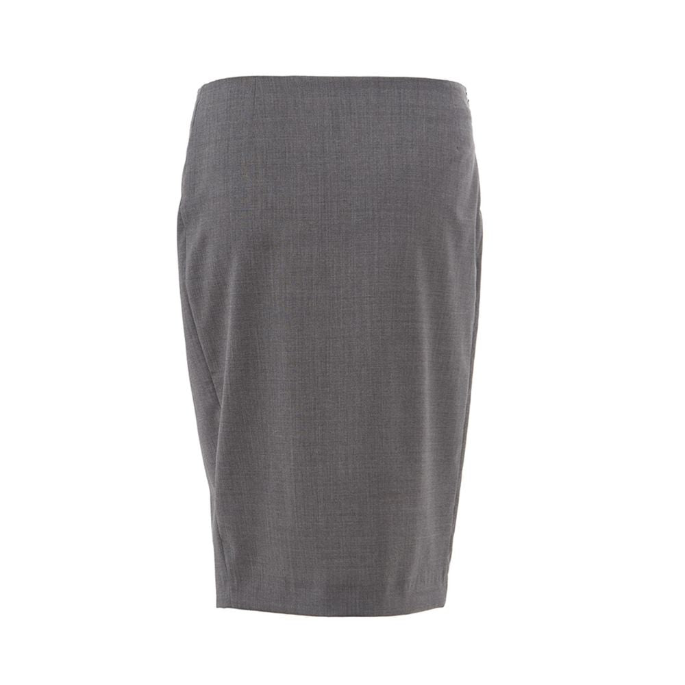 Falda lápiz de lana Lardini gris chic