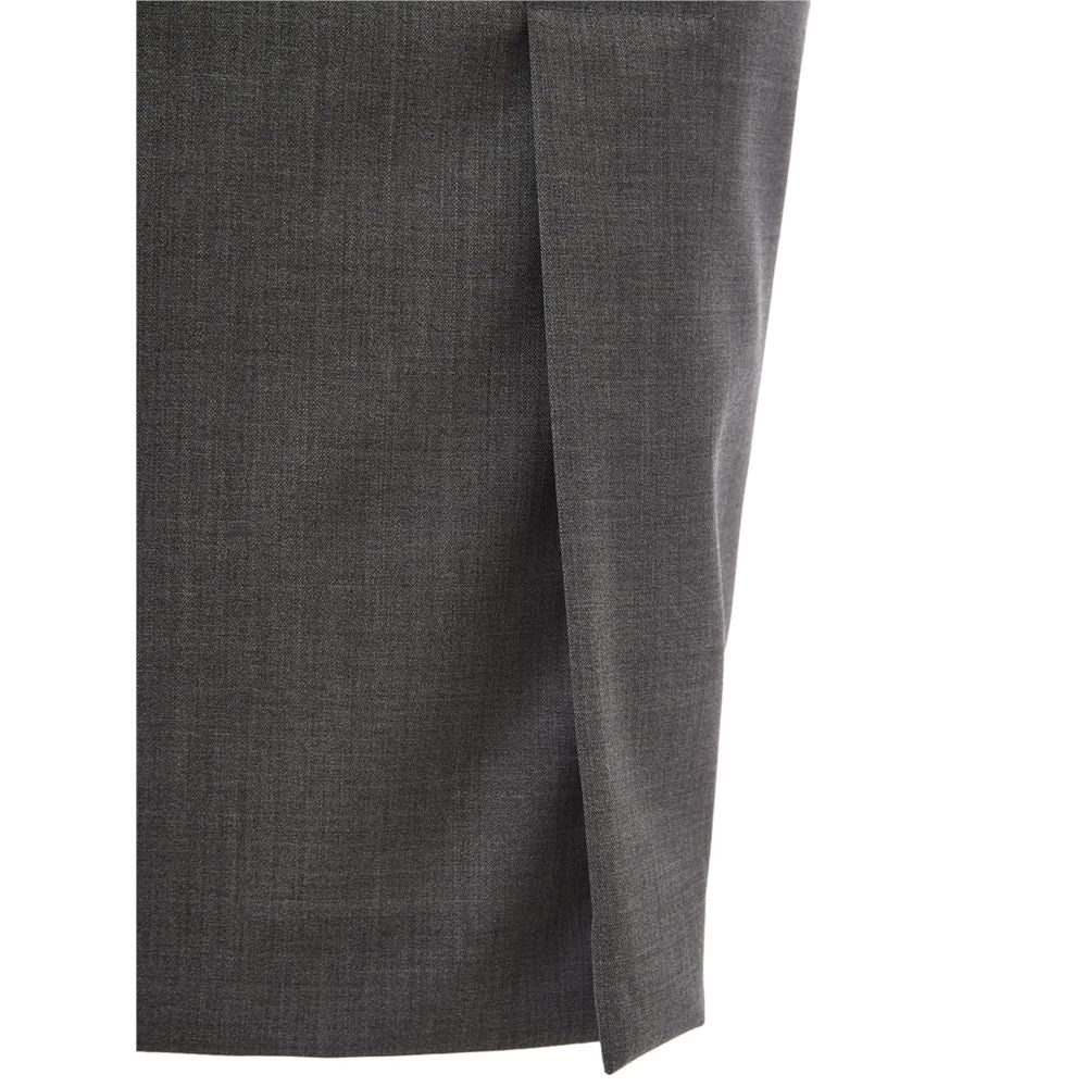 Falda lápiz de lana Lardini gris chic