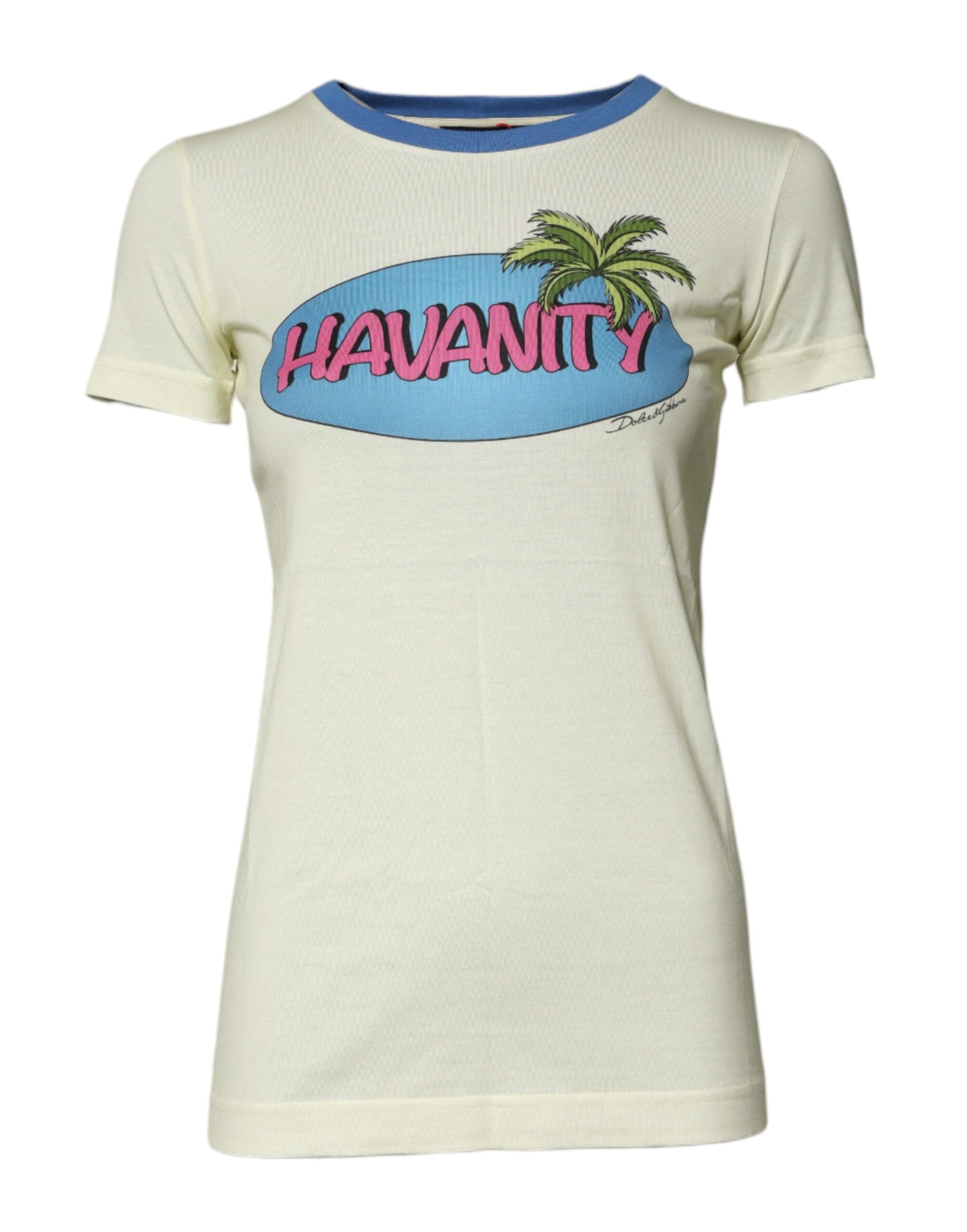 Camiseta Dolce & Gabbana de algodón amarillo claro de manga corta