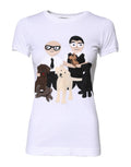 Dolce & Gabbana White Cotton #DGFAMILY Embroidery T-shirt