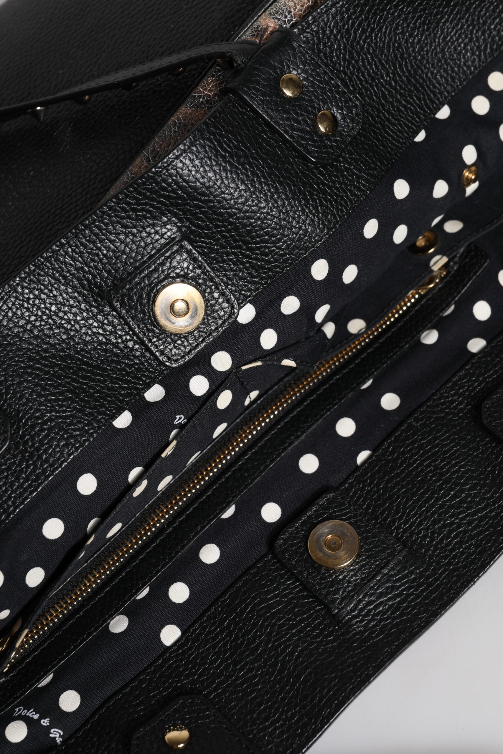 Dolce & Gabbana Brown Leopard BEATRICE Leather Logo Plaque Tote Bag