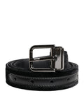 Dolce & Gabbana Black Leather Metal Buckle Classic Belt