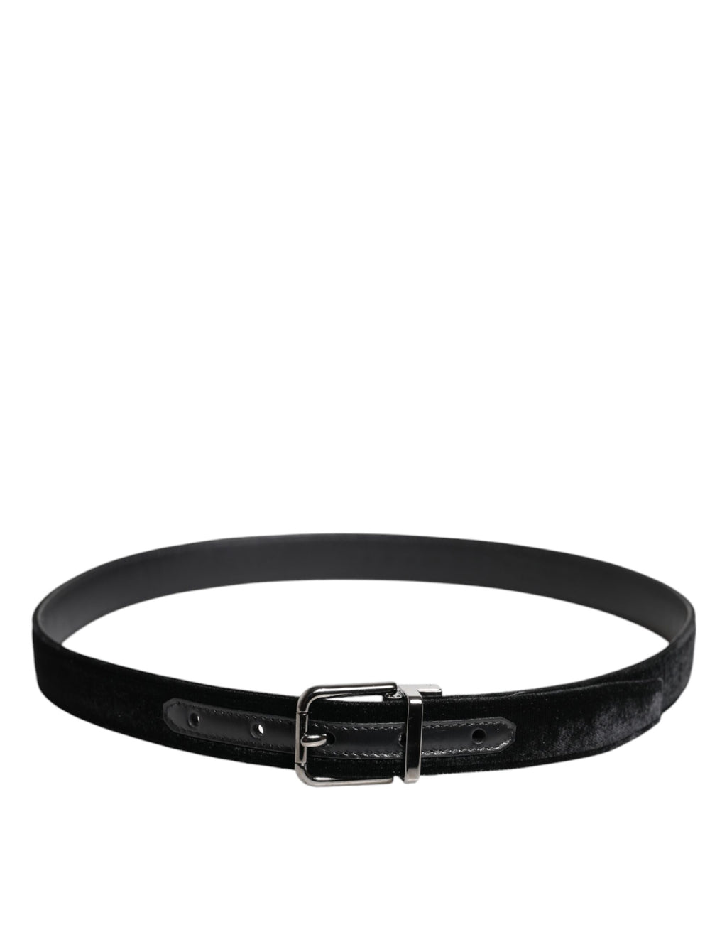 Dolce & Gabbana Black Leather Metal Buckle Classic Belt