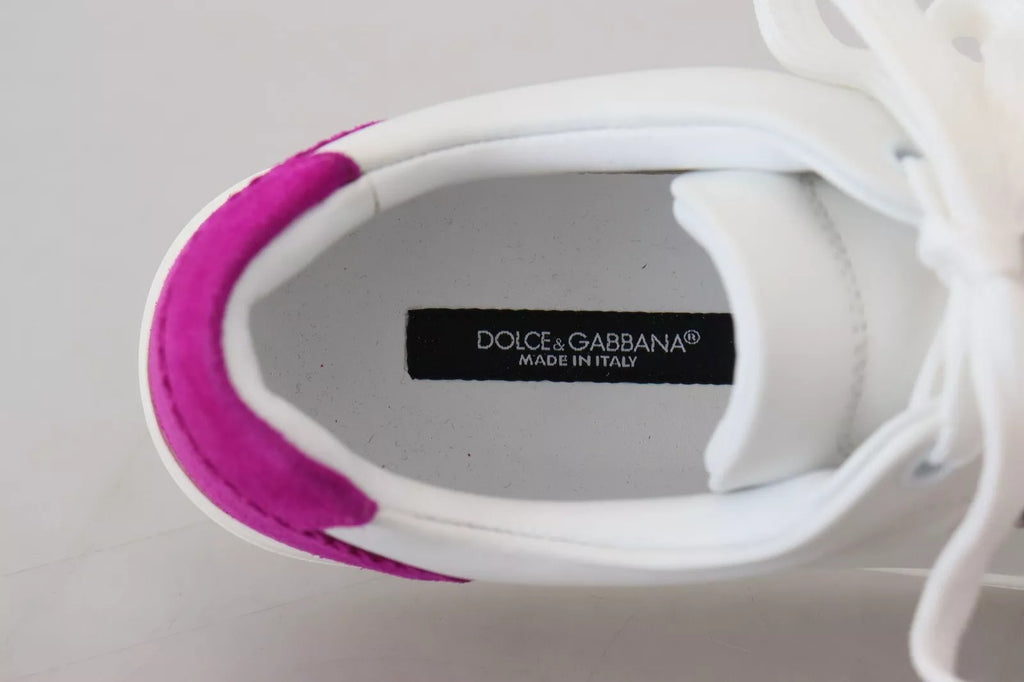 Dolce & Gabbana Zapatillas Clásicas Blancas de Piel para Mujer
