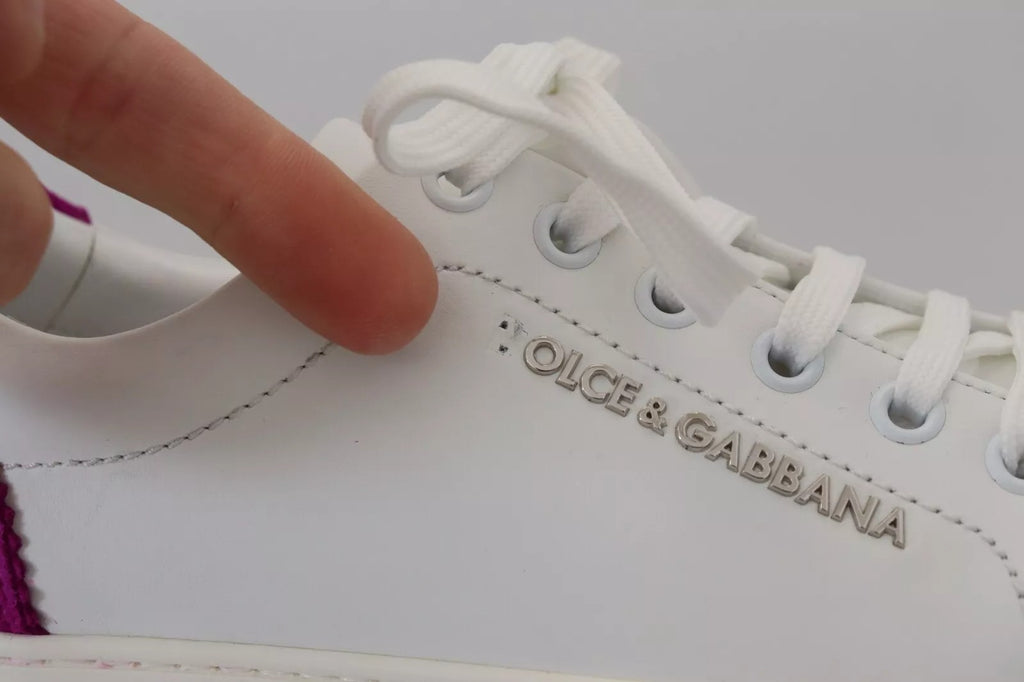 Dolce & Gabbana Zapatillas Clásicas Blancas de Piel para Mujer