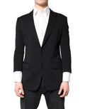 Dolce & Gabbana Black Single Breasted Men Coat Blazer Suit