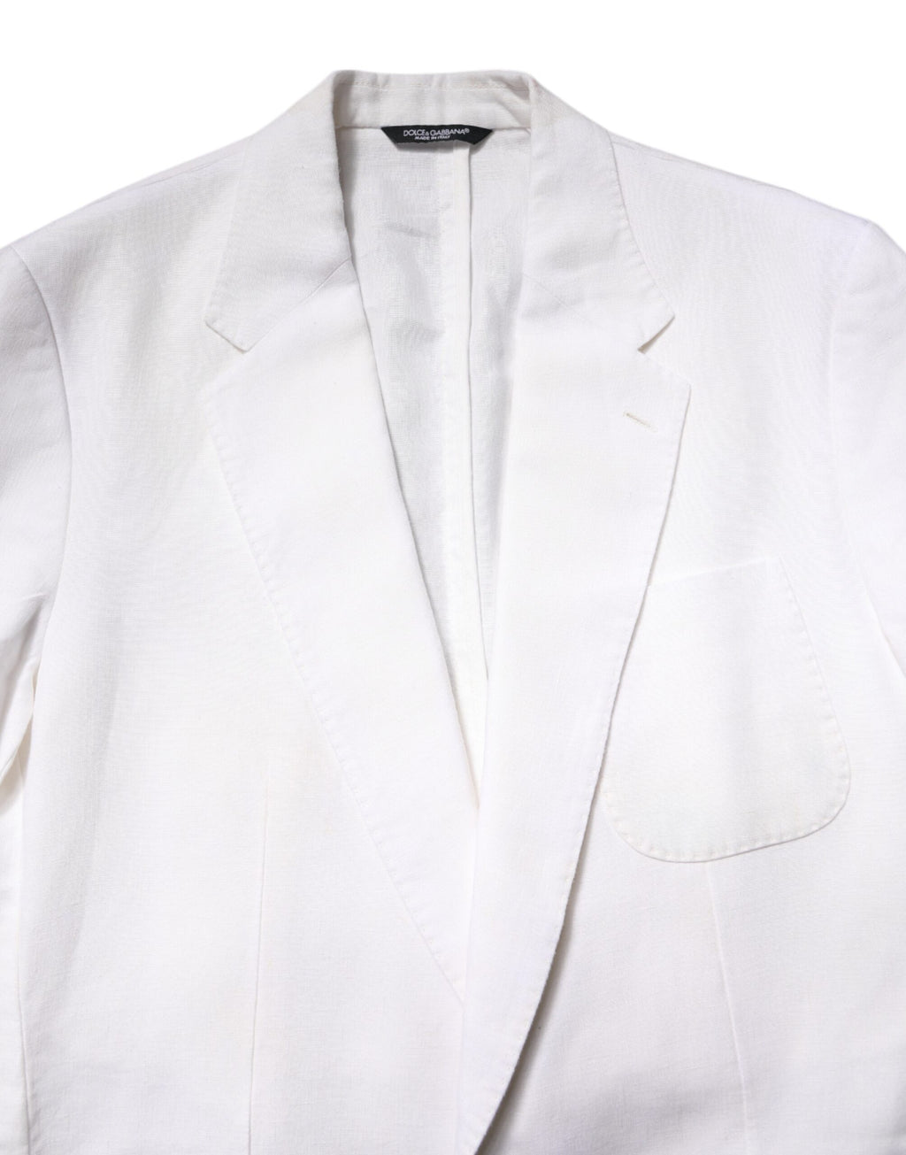 Dolce & Gabbana White Single Breasted Men Coat Blazer Suit