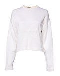 Suéter Jil Sander de viscosa blanca con cuello redondo y manga larga