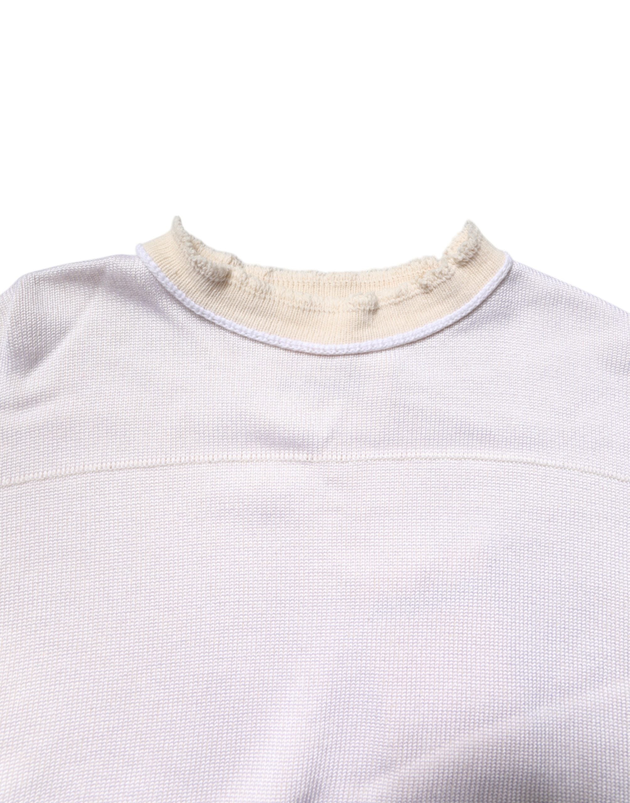 Suéter Jil Sander de viscosa blanca con cuello redondo y manga larga