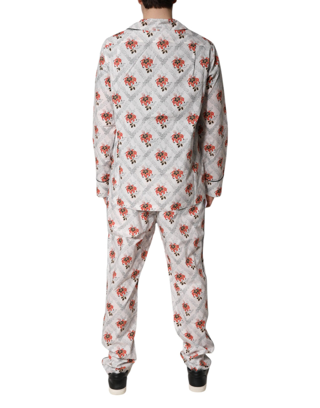 Dolce & Gabbana Multicolor Floral Print Cotton Pajama Set Sleepwear