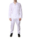 Dolce & Gabbana White Cotton Shirt Pants Pajama Set Sleepwear