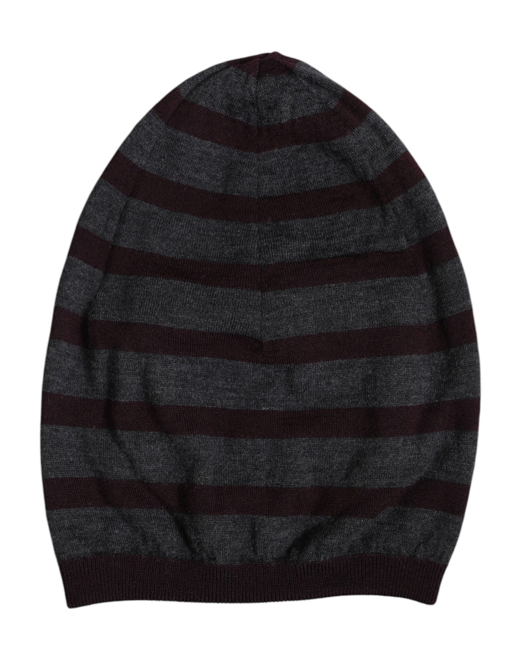 Dolce & Gabbana Gray Striped Wool Knitted Winter Beanie Hat