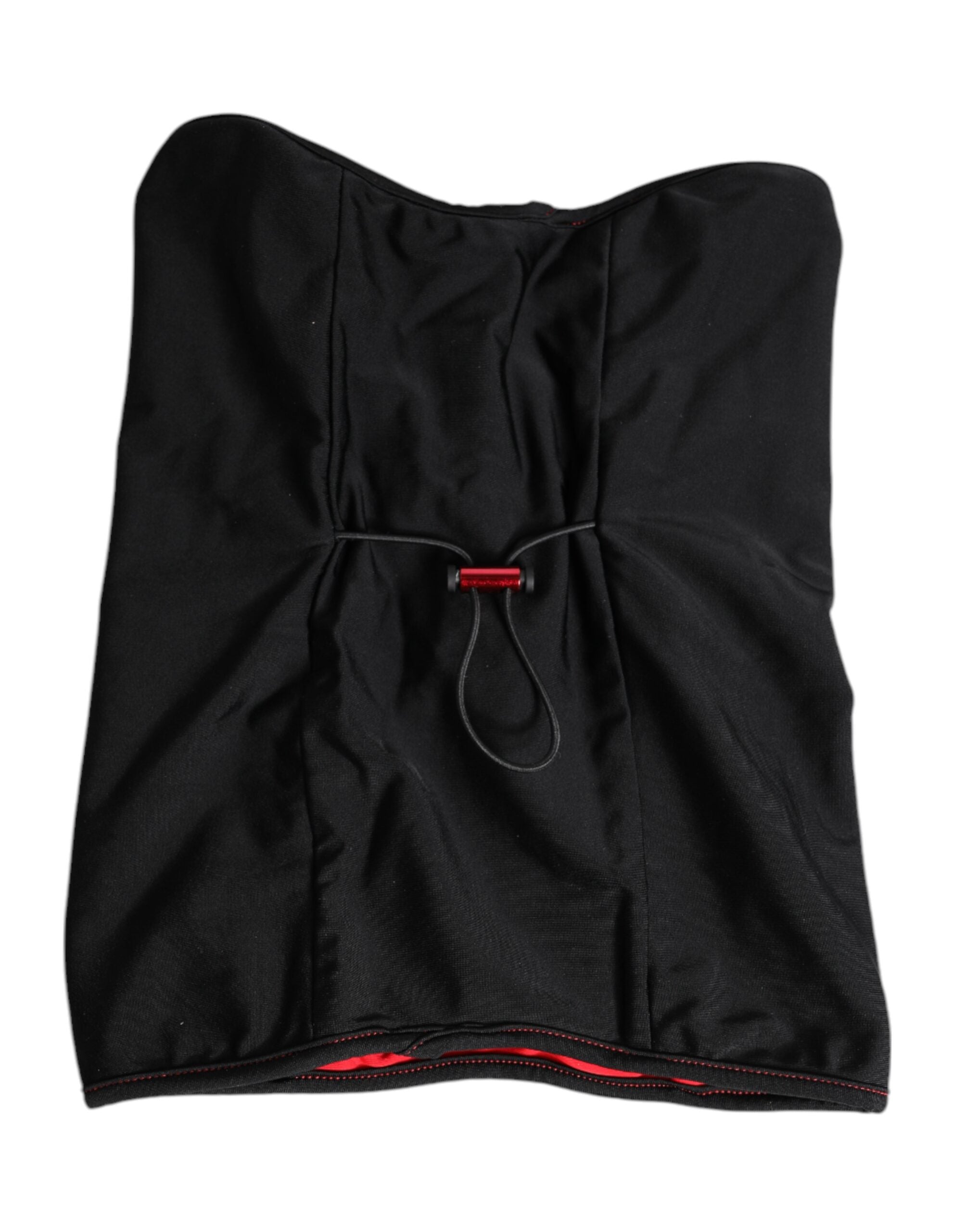 Pasamontañas de cuello tejido de nailon negro Dolce & Gabbana