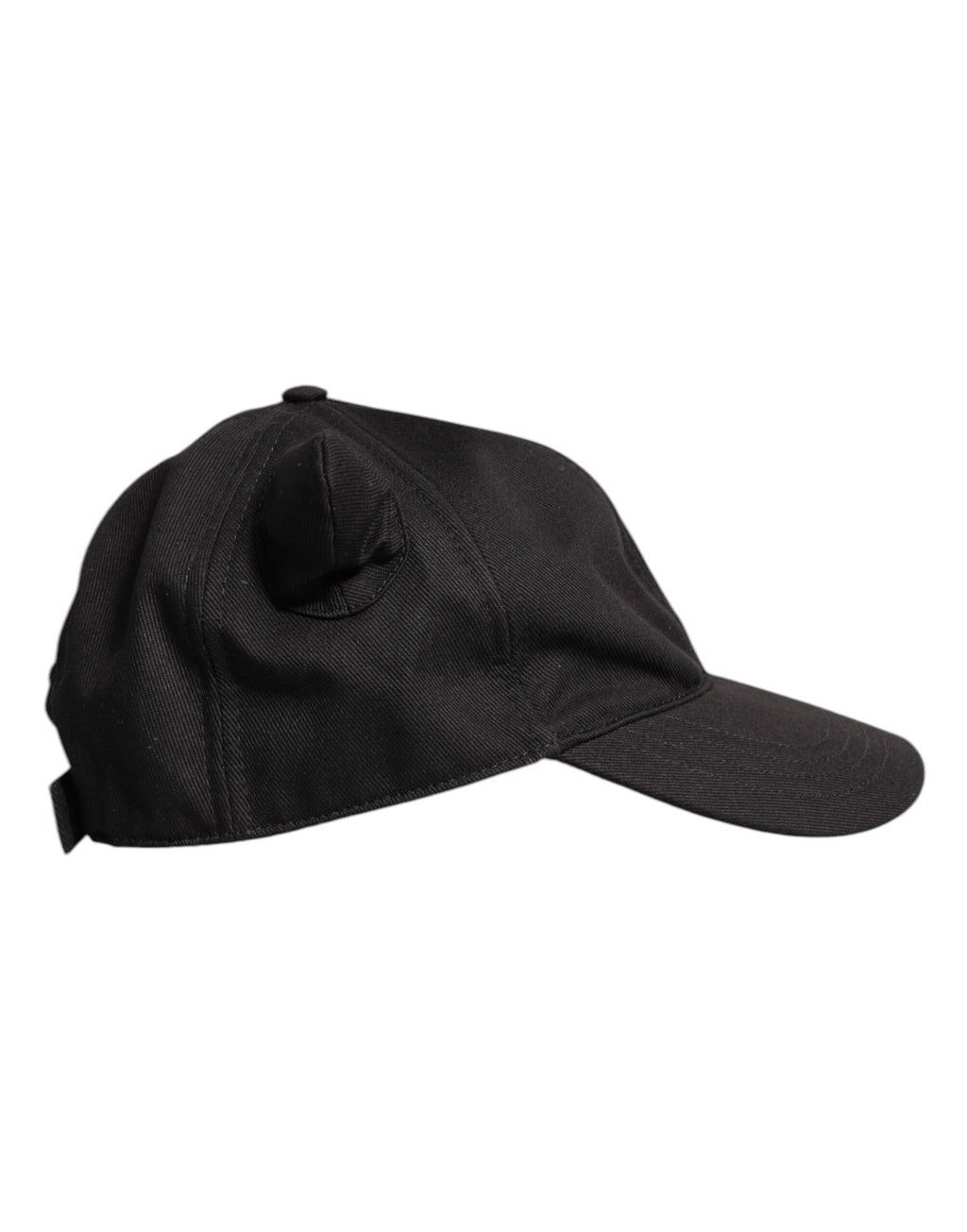 Dolce & Gabbana Black Cotton Logo Patch 6 Panels Baseball Cap