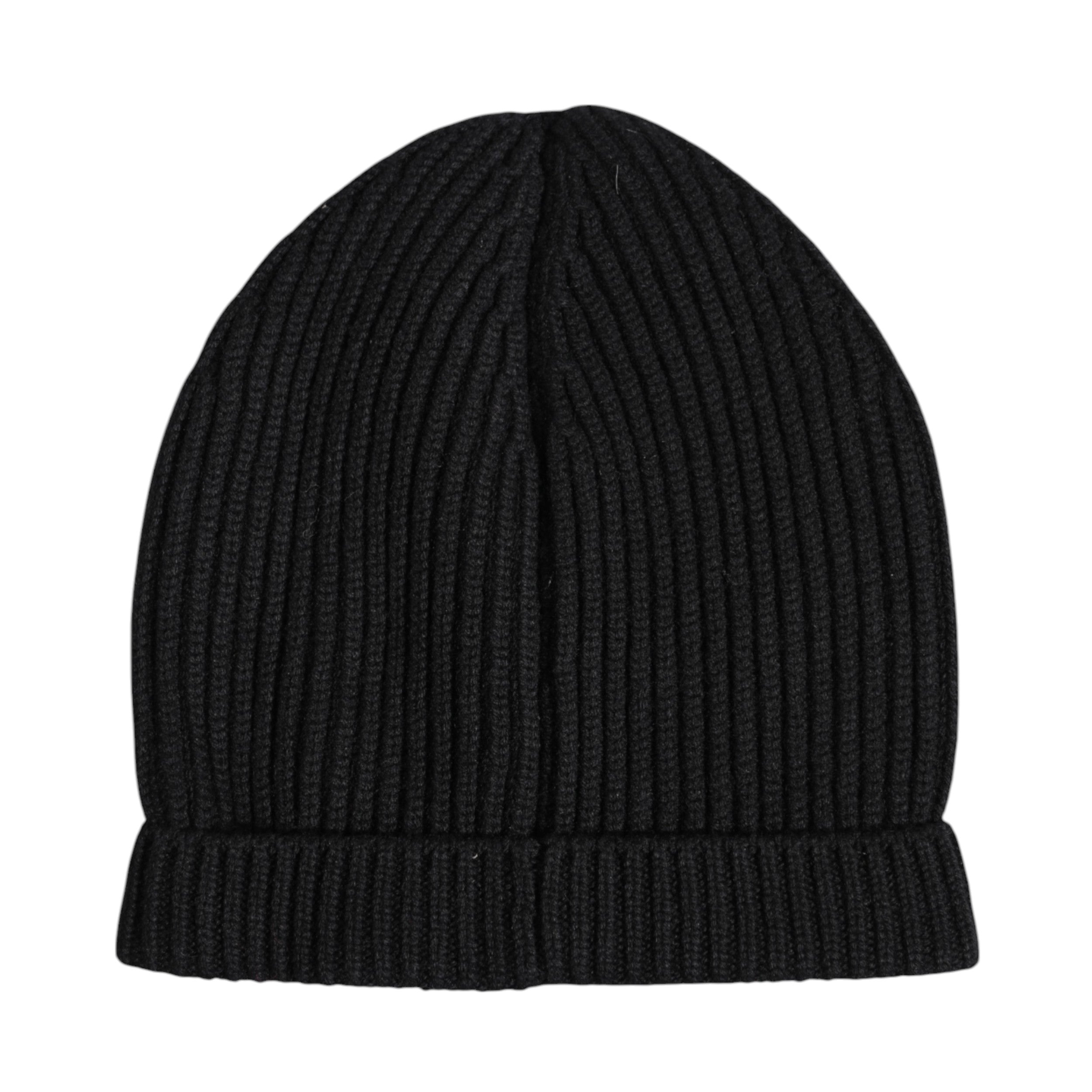 Dolce & Gabbana Black Cashmere Knitted Winter Beanie Hat