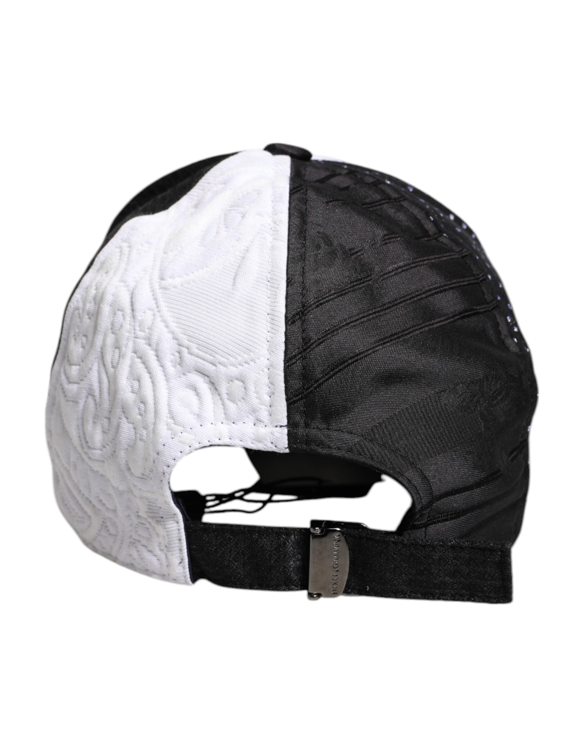 Dolce & Gabbana White Black Polka Dot Feathers Baseball Cap