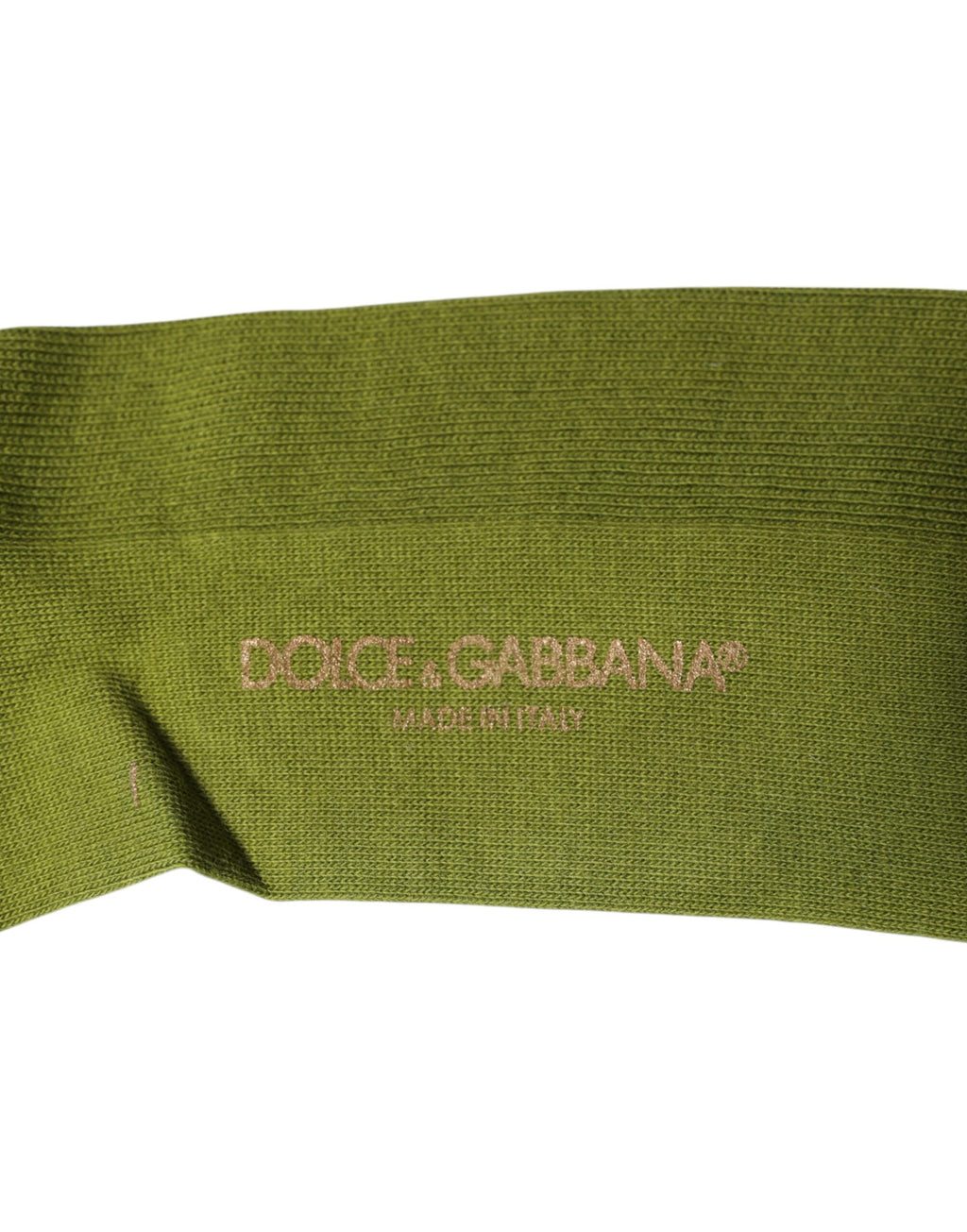 Dolce & Gabbana Green Cotton Logo Over The Calf Socks