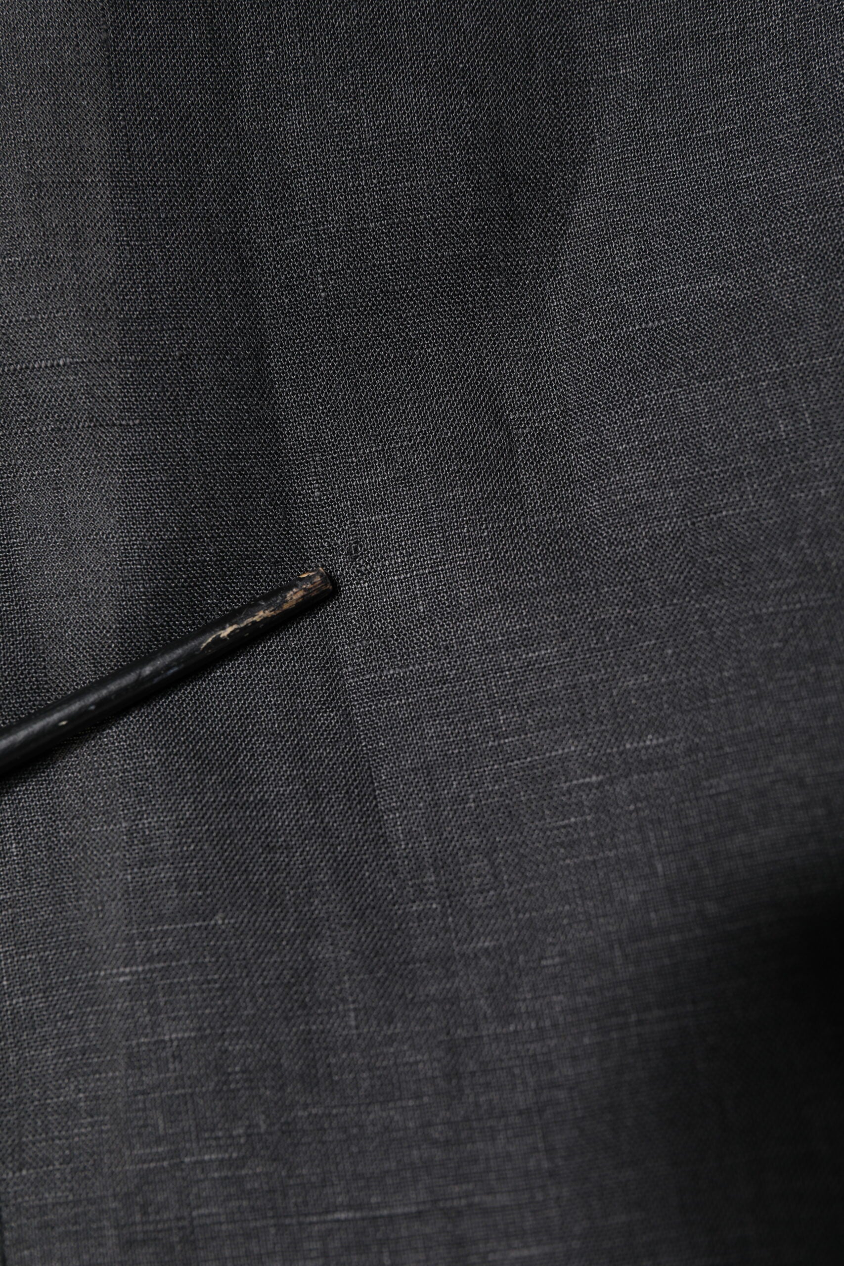 Dolce & Gabbana Black Linen Single Breasted Men Coat Blazer