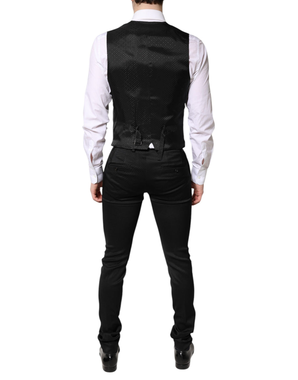 Dolce & Gabbana Black Single Breasted Formal 3 Piece Suit